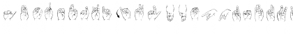 Langage des signes Regular Font Langage des signes Regular Font