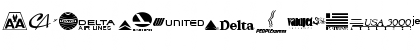 Airline Logos Past and Present Regular Font Airline Logos Past and Present Regular Font
