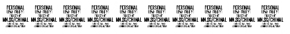 Chinal Bold PERSONAL USE ONLY Regular Font Chinal Bold PERSONAL USE ONLY Regular Font