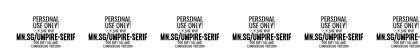 Umpire Serif Alt PERSONAL USE Regular