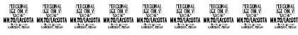 Lacosta Line PERSONAL USE ONLY Regular Font Lacosta Line PERSONAL USE ONLY Regular Font