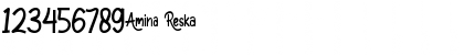Amina Reska Regular Font Amina Reska Regular Font