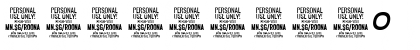 Roona Sans Bold PERSONAL Italic Font Roona Sans Bold PERSONAL Italic Font