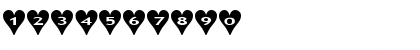 AlphaShapes hearts Normal Font AlphaShapes hearts Normal Font