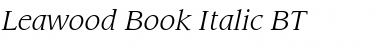 Leawood Bk BT Book Italic Font