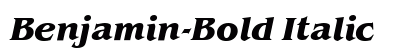 Benjamin-Bold Italic Font Benjamin-Bold Italic Font Preview