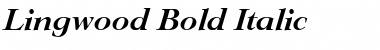 Lingwood Bold Italic Font