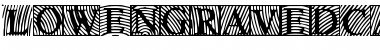 LowEngravedCapsDark Font