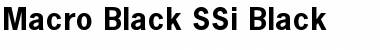 Macro Black SSi Font