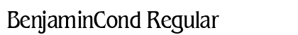 BenjaminCond Regular Font BenjaminCond Regular Font Preview