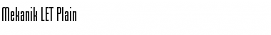 Mekanik LET Font