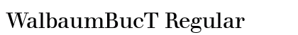 WalbaumBucT Regular Preview