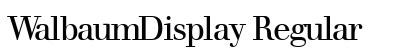 WalbaumDisplay Regular Preview