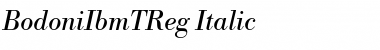 BodoniIbmTReg Italic Font