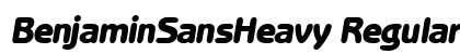 BenjaminSansHeavy RegularItalic preview
