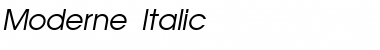 Moderne Italic Font