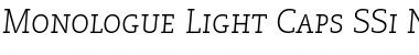 Monologue Light Caps SSi Normal Font