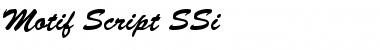 Motif Script SSi Font