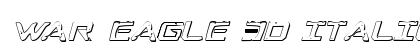 War Eagle 3D Italic Italic preview