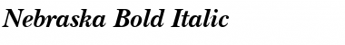 Nebraska Bold Italic Font