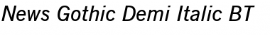 NewsGoth Dm BT Demi Italic Font