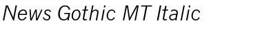 News Gothic MT Italic Font