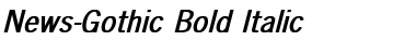 News-Gothic Bold Italic Font News-Gothic Bold Italic Font