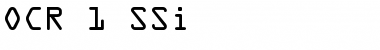 OCR 1 SSi Font