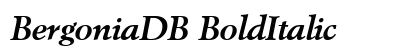 BergoniaDB BoldItalic Preview