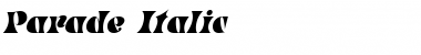 Parade Italic Font