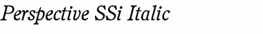 Perspective SSi Italic Font