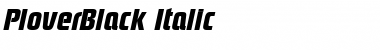 PloverBlack Italic Font