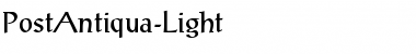 PostAntiqua-Light Regular Font