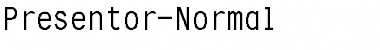 Presentor-Normal Regular Font