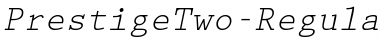 PrestigeTwo RegularItalic Font