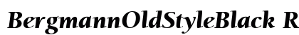 BergmannOldStyleBlack RegularItalic preview