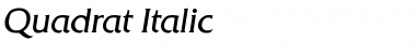 Quadrat Italic Font