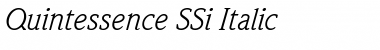 Quintessence SSi Italic Font