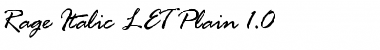 Rage Italic LET Font