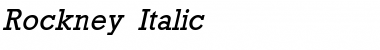 Rockney Italic Font