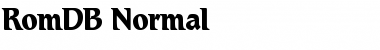 RomDB Normal Font