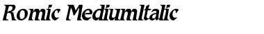 Romic-MediumItalic Font