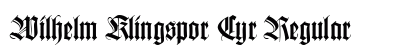 Wilhelm Klingspor Cyr Regular preview