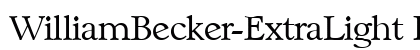 WilliamBecker-ExtraLight Regular preview