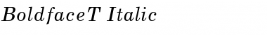 BoldfaceT Italic Font