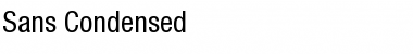 Sans Condensed Regular Font Sans Condensed Regular Font