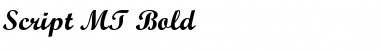 Script MT Bold Font