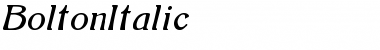 BoltonItalic Font