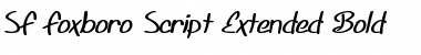 SF Foxboro Script Extended Bold Font SF Foxboro Script Extended Bold Font