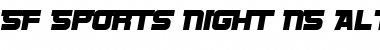 SF Sports Night NS Alternate Font